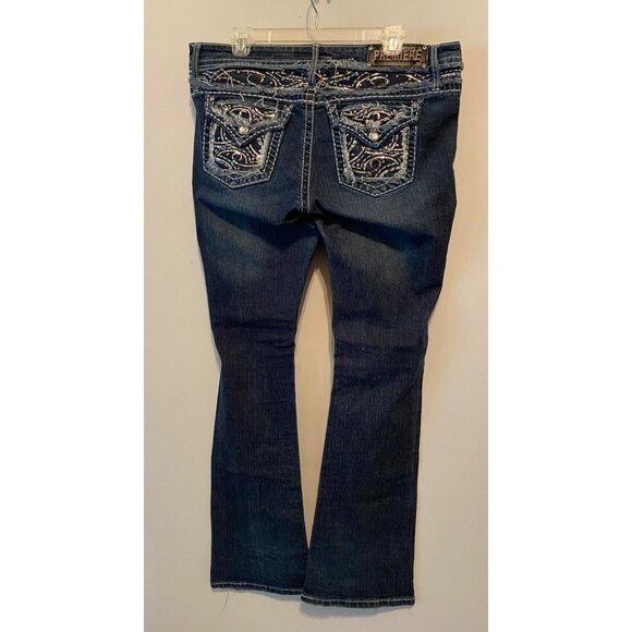 PREMIERE Rue 21 Blue Jeans Denim Pants Embellished Size 13 - Picture 2 of 10